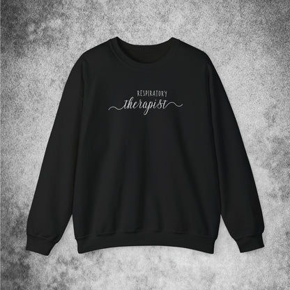 Respiratory Therapist Cursive Unisex Crewneck Sweatshirt