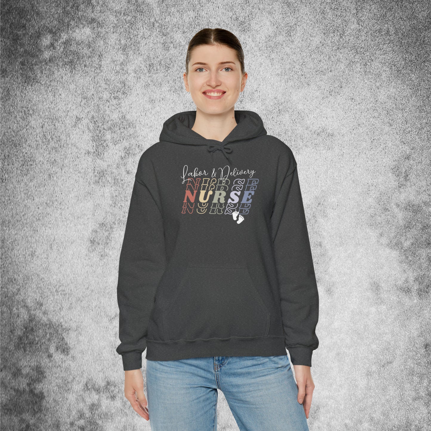 Labor & Delivery Nurse (w/ baby feet) Unisex Hoodie