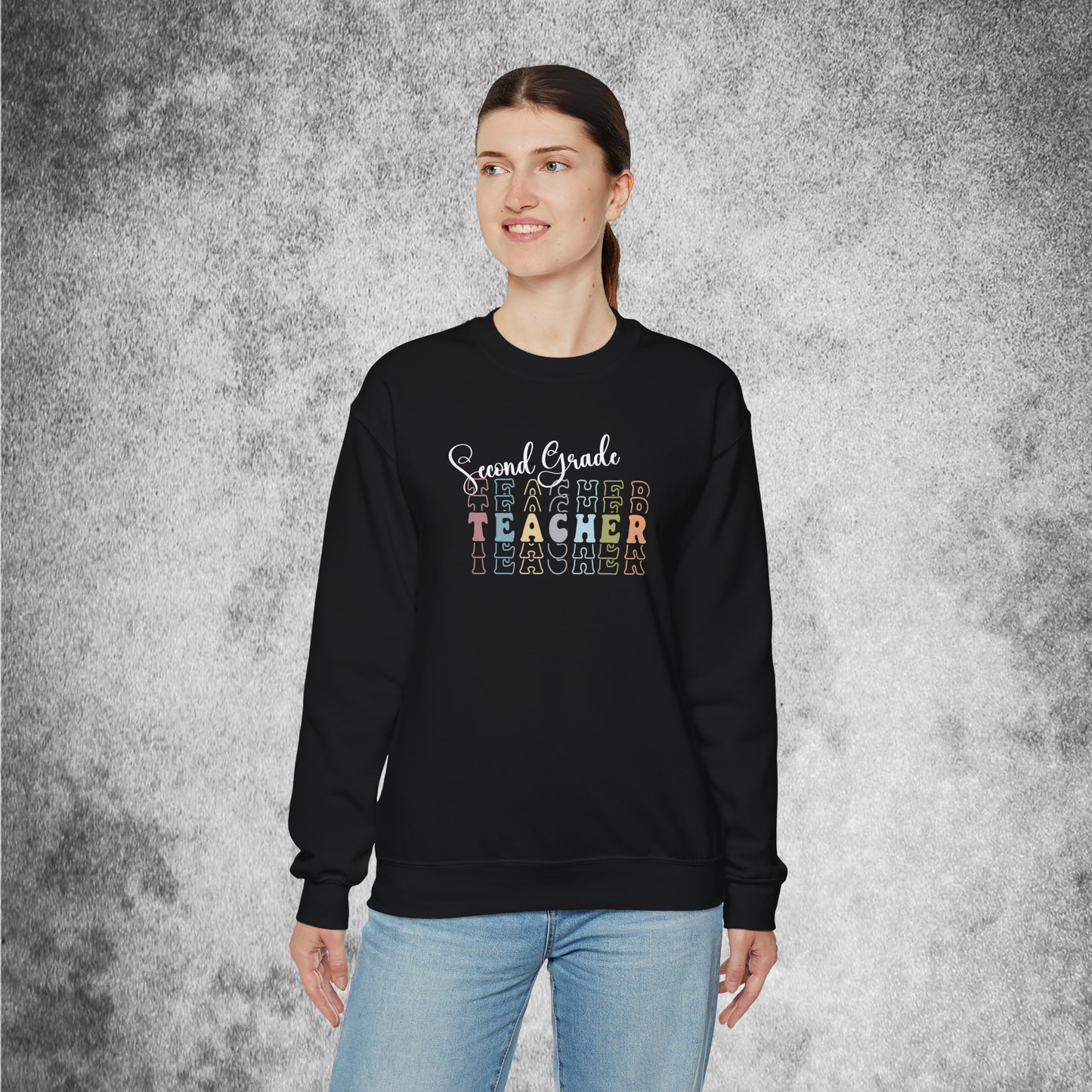 Second Grade Teacher Unisex Crewneck Sweatshirt