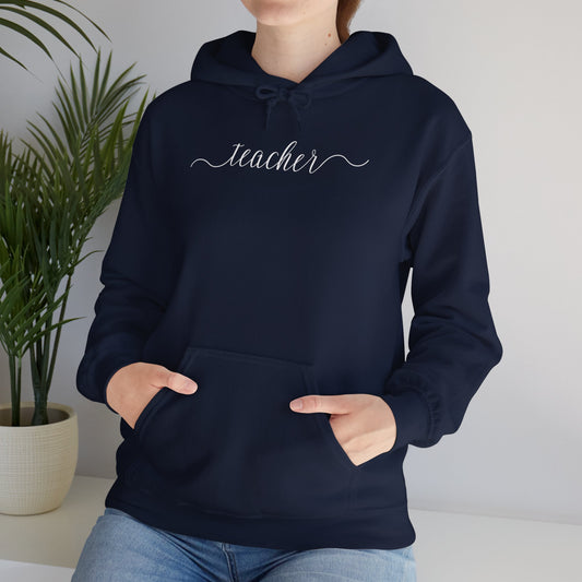 Teacher Cursive Unisex Hoodie