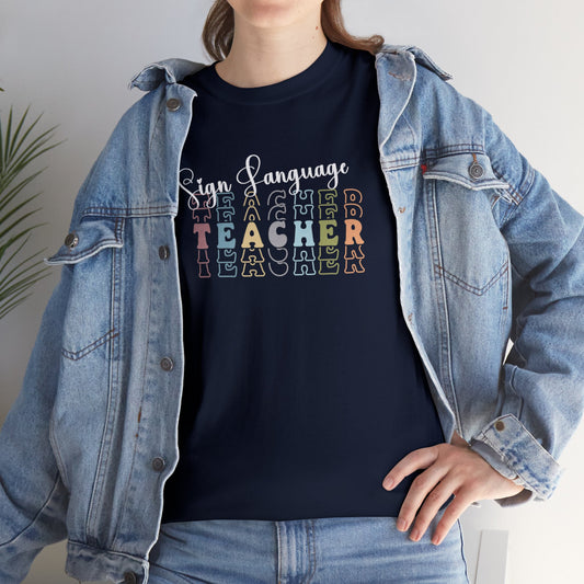 Sign Language Teacher Unisex Cotton Tee