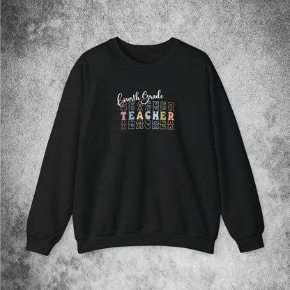 Fourth Grade Teacher Unisex Crewneck Sweatshirt