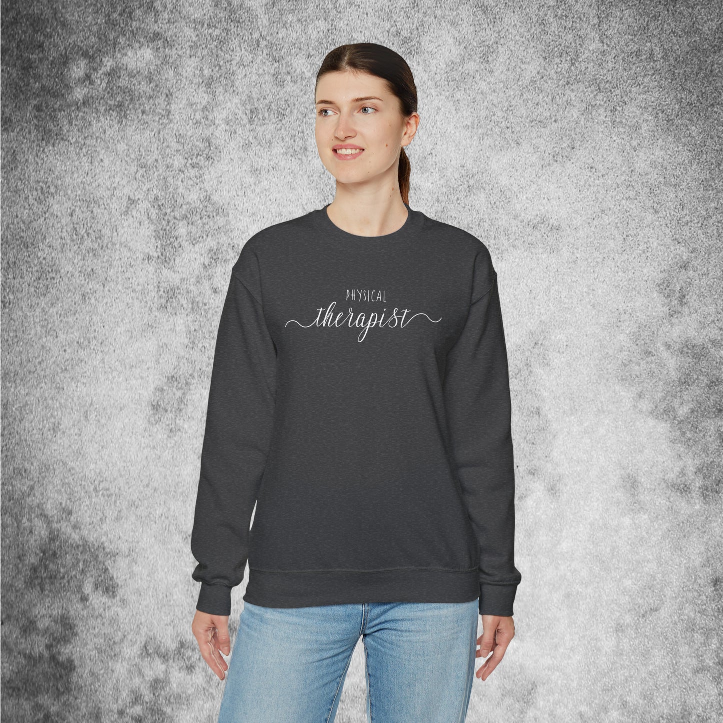 Physical Therapist Cursive Unisex Crewneck Sweatshirt