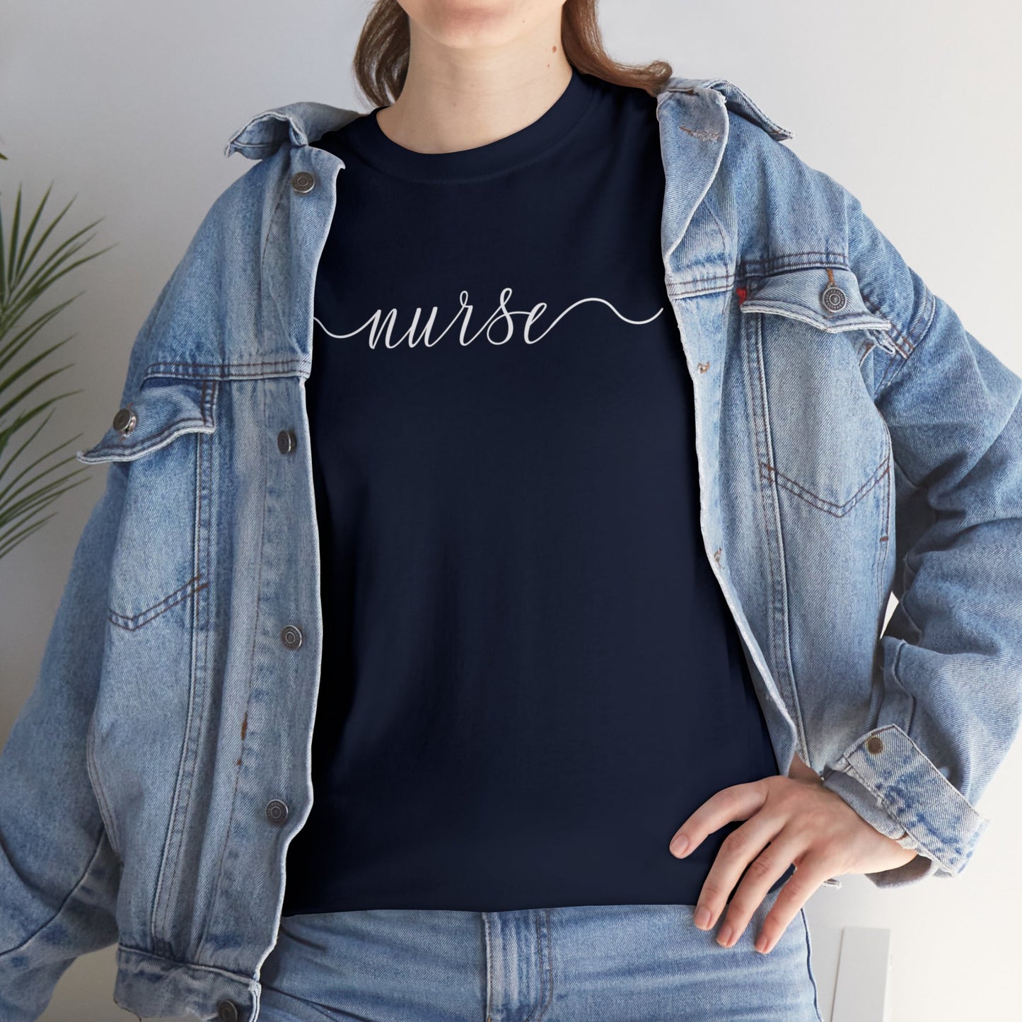 Nurse (RN/LPN) Cursive Unisex Cotton Tee