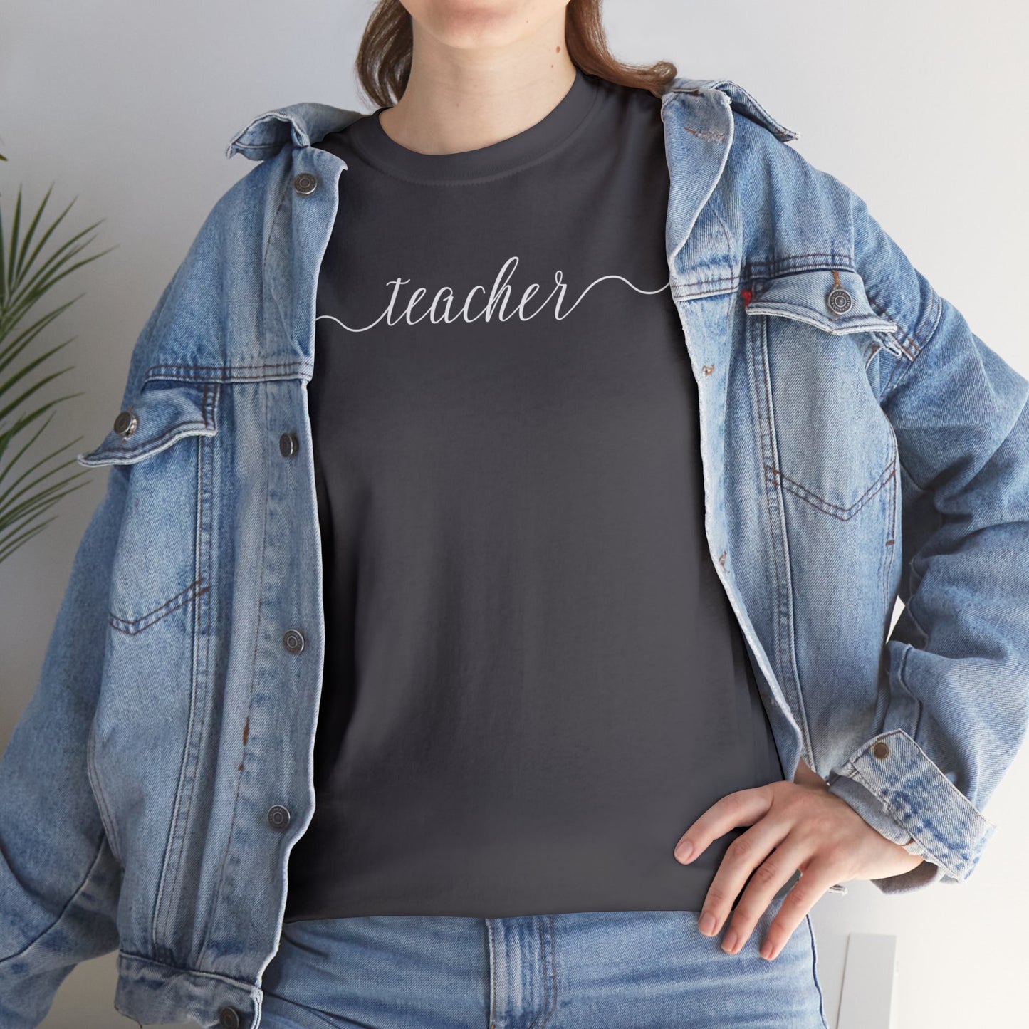 Teacher Cursive Unisex Cotton Tee