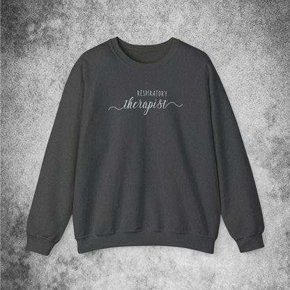 Respiratory Therapist Cursive Unisex Crewneck Sweatshirt