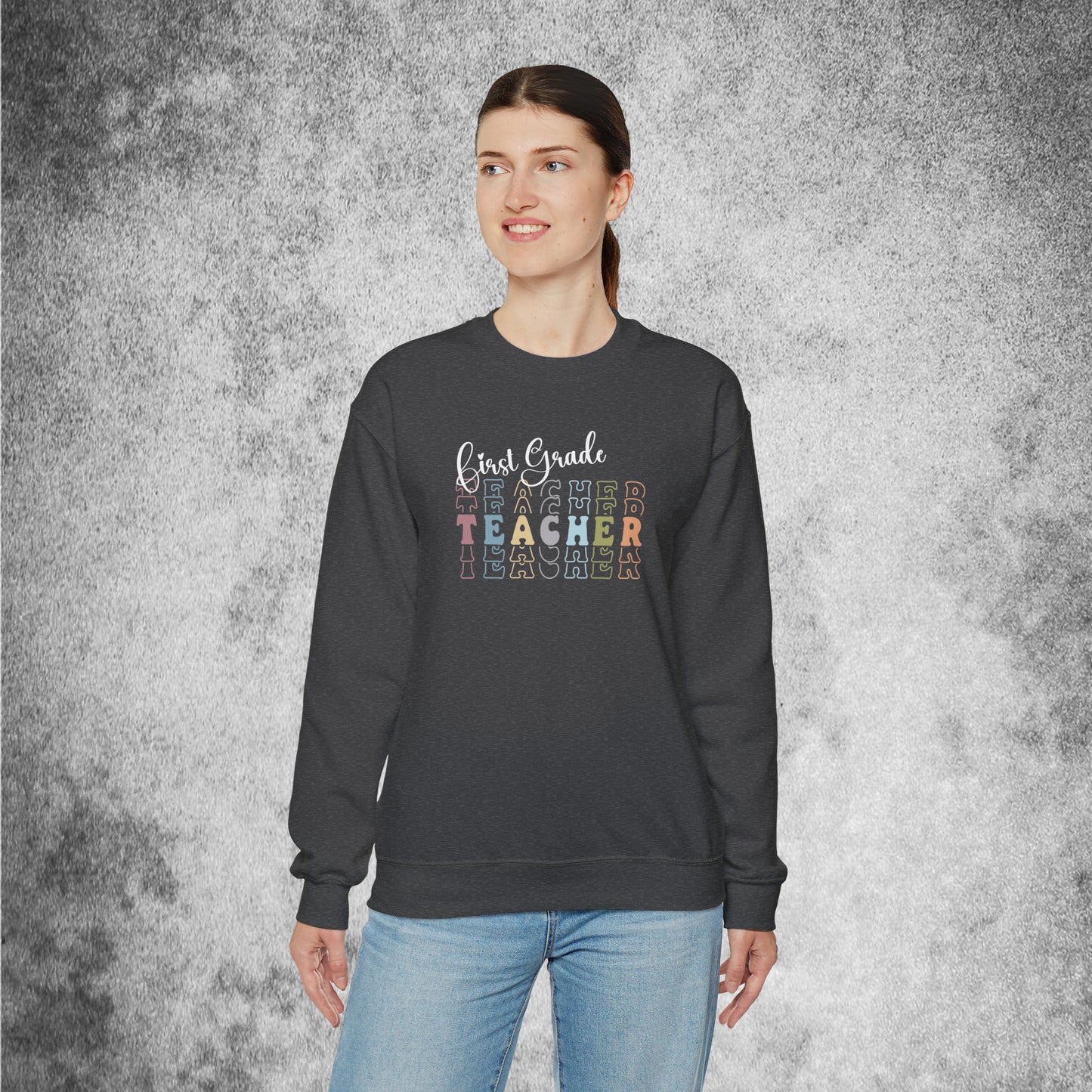 First Grade Teacher Unisex Crewneck Sweatshirt