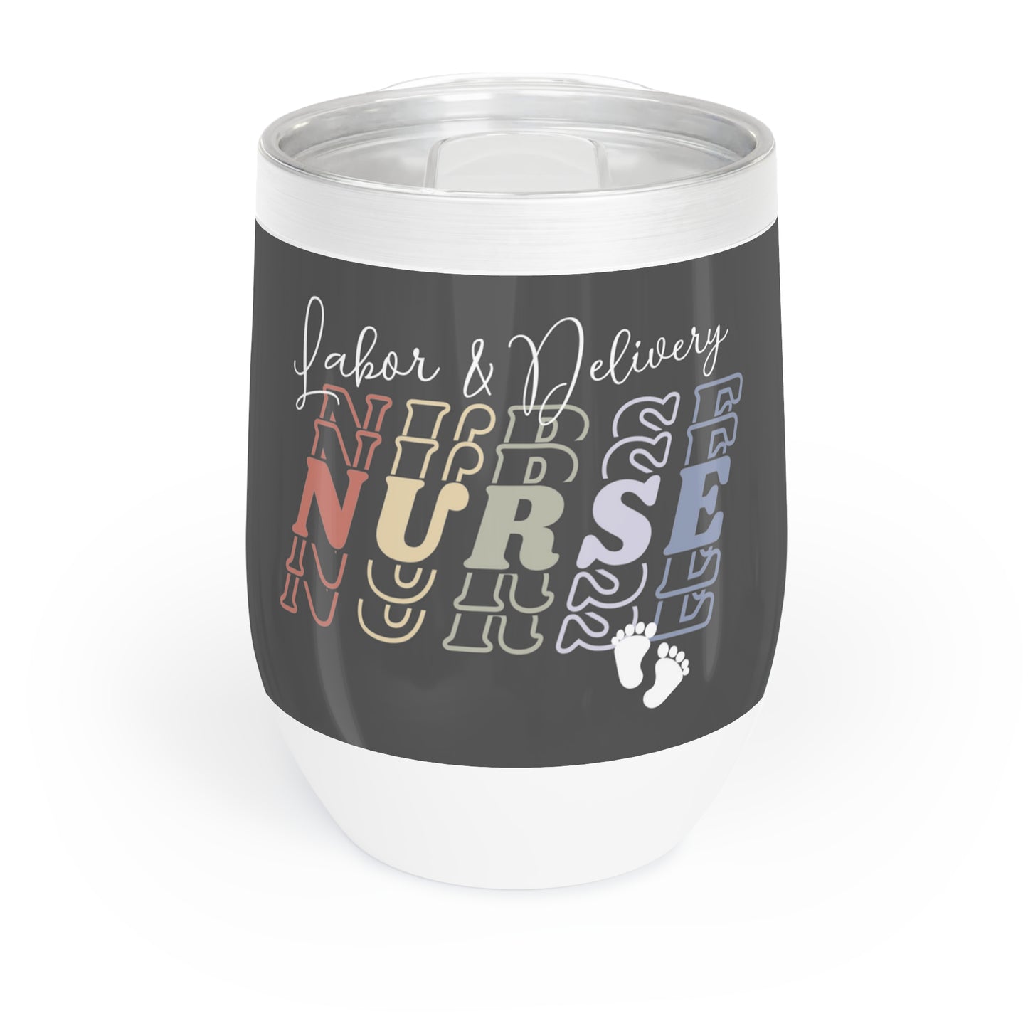 Labor & Delivery Nurse (w/ baby feet) 12oz Tumbler