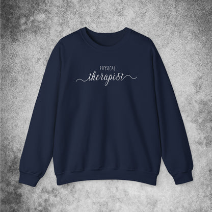 Physical Therapist Cursive Unisex Crewneck Sweatshirt