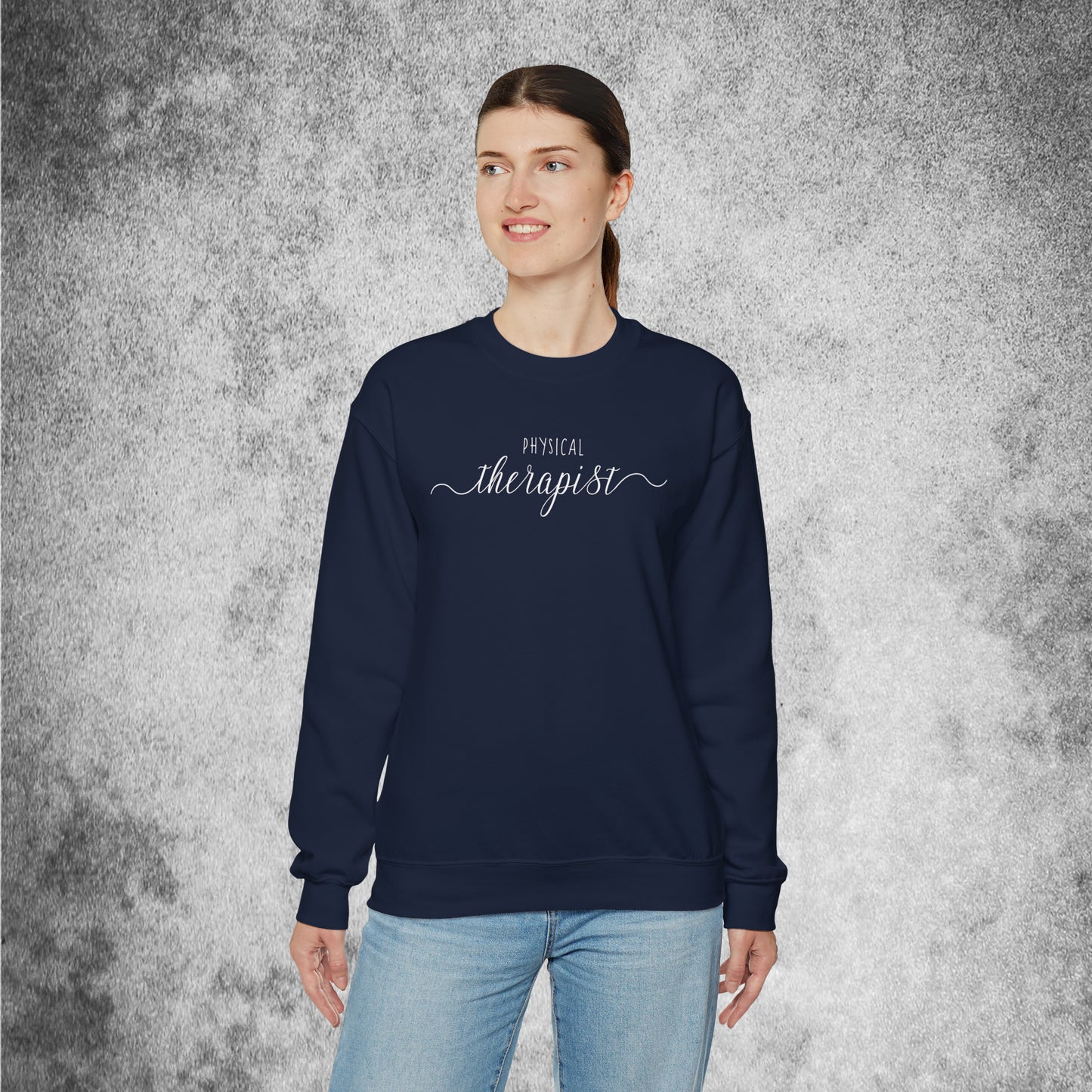 Physical Therapist Cursive Unisex Crewneck Sweatshirt